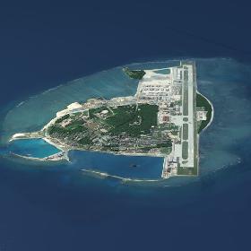 3D Military Airbase South China Sea model